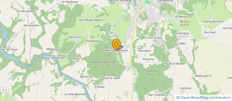 localisation de l'entreprise ECHEDOU BRO FISEL - CLUB D'ECHECS DE ROSTRENEN  ROSTRENEN