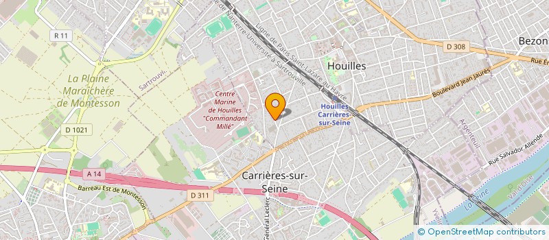 localisation de l'entreprise ECHELLE HUMAINE ARCHITECTURE à HOUILLES
