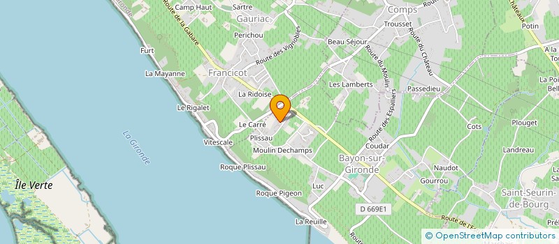 localisation de l'entreprise ECHEVEAUX EDITIONS  BAYON-SUR-GIRONDE