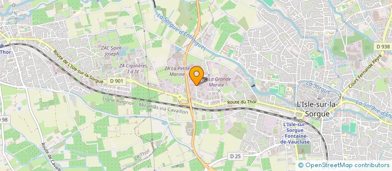 localisation de l'entreprise ECHIQUIER DES SORGUES  L'ISLE-SUR-LA-SORGUE