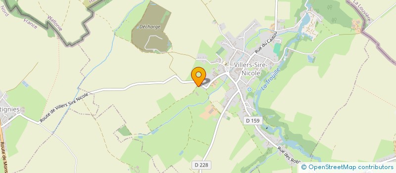 localisation de l'entreprise ECHO  VILLERS-SIRE-NICOLE