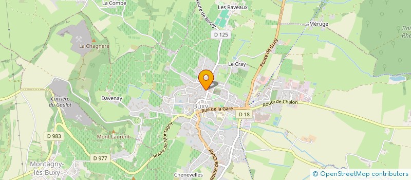 localisation de l'entreprise ECHO' CIVIS  BUXY