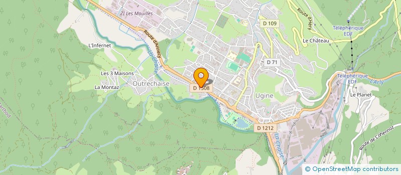 localisation de l'entreprise ECHO DES GORGES DE L ARLY  UGINE