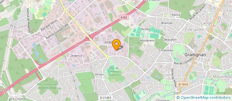 localisation de l'entreprise ECHO TCE  GRADIGNAN