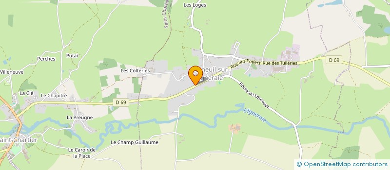 localisation de l'entreprise ECHO-VERT BERRY LIMOUSIN à VERNEUIL-SUR-IGNERAIE