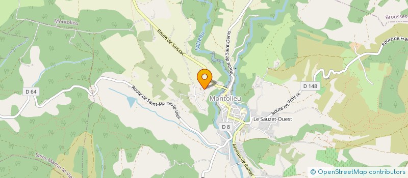 localisation de l'entreprise ECHO-VERT SUD à MONTOLIEU