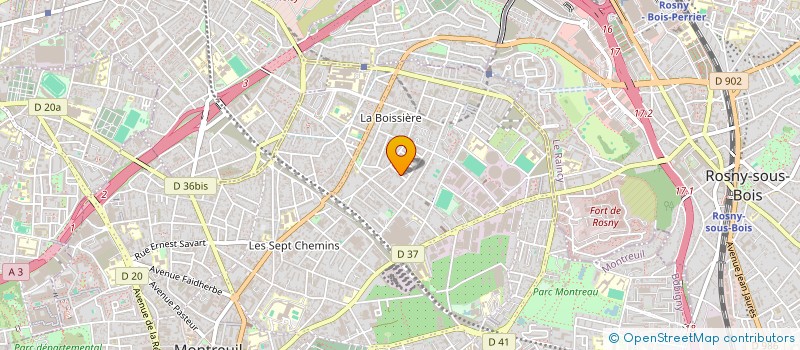 localisation de l'entreprise ECHO'VIA à MONTREUIL