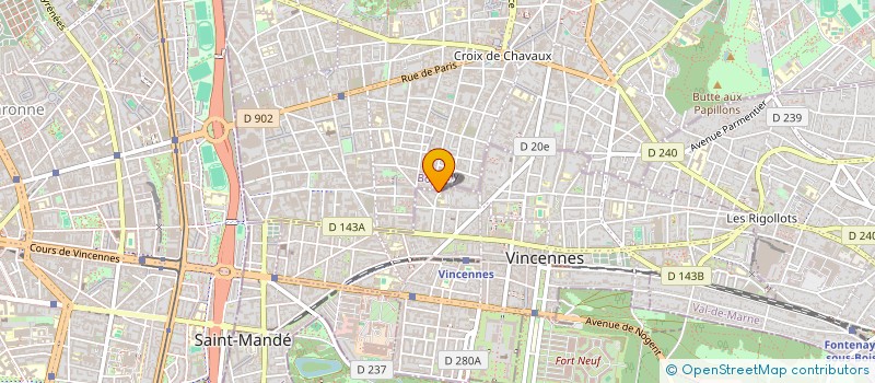 localisation de l'entreprise ECHOMI à VINCENNES