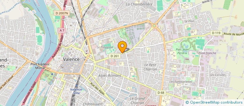 localisation de l'entreprise ECHORAD à VALENCE