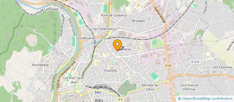 localisation de l'entreprise ECHOS DE CLAVIERES JOURNAL à ALES