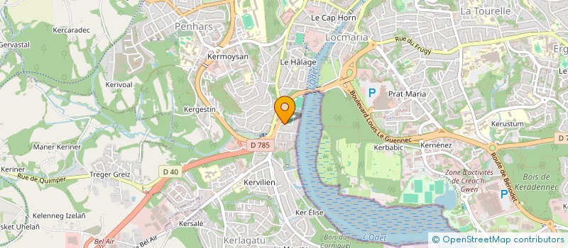 localisation de l'entreprise ECHOS DE FINISTERE  QUIMPER