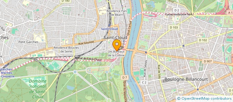 localisation de l'entreprise ECHOTEXT PRODUCTIONS à SAINT-CLOUD