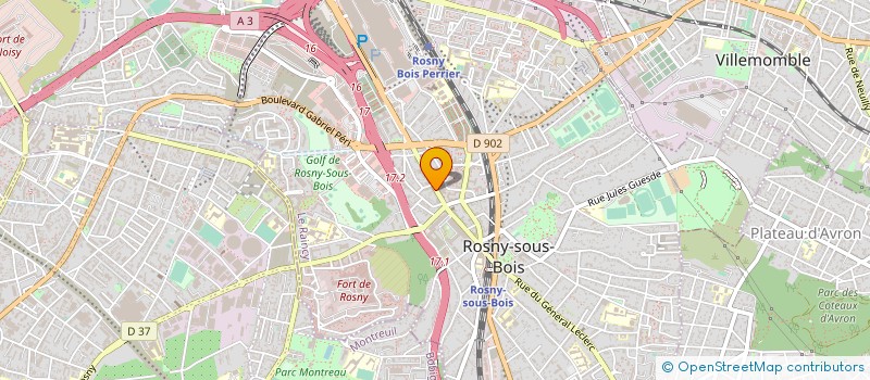 localisation de l'entreprise ECI BATIMENT à ROSNY-SOUS-BOIS