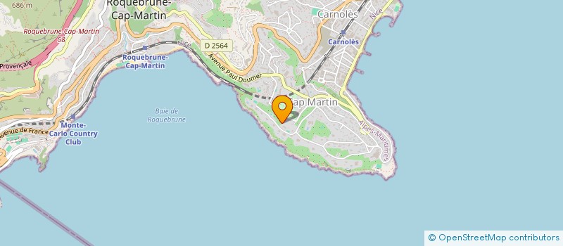 localisation de l'entreprise ECI COMMERCIAL à ROQUEBRUNE-CAP-MARTIN