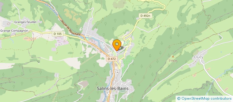 localisation de l'entreprise ECI ELECTRICITE CABLAGE INDUSTRIEL  SALINS-LES-BAINS