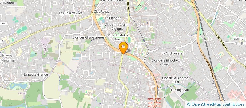 localisation de l'entreprise ECI SIGNALISATION & ECLAIRAGE à ORLEANS