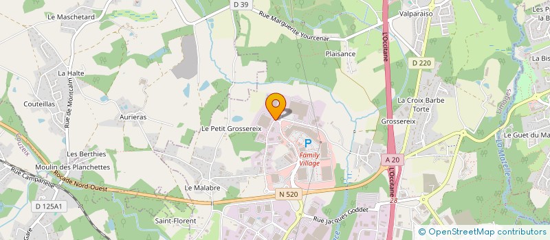 localisation de l'entreprise ECILA INVEST à LIMOGES