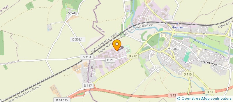 localisation de l'entreprise ECIS à HOUDAN