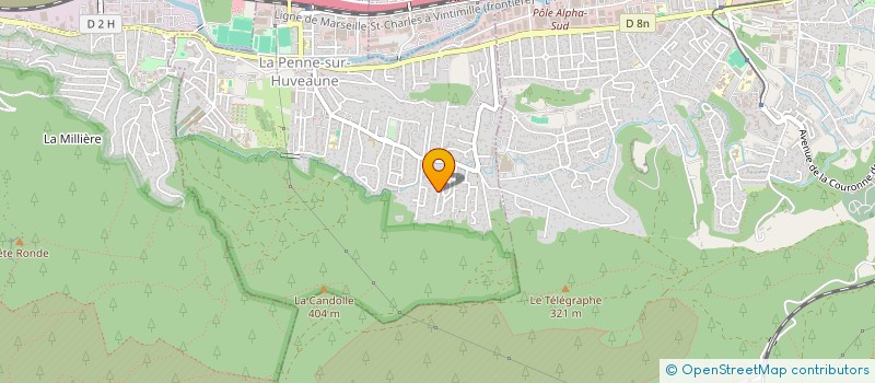 localisation de l'entreprise ECJ IMMO  LA PENNE-SUR-HUVEAUNE