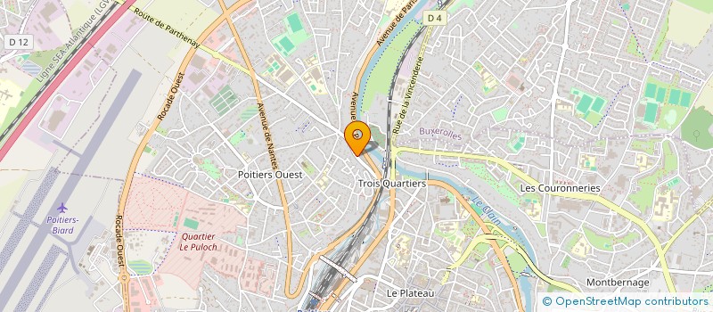 localisation de l'entreprise ECJPB  POITIERS