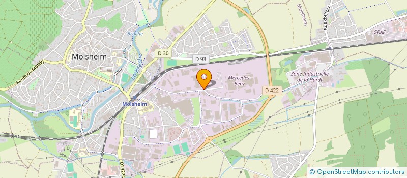 localisation de l'entreprise ECK FRERES  MOLSHEIM