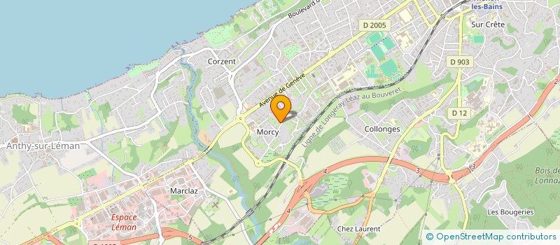 localisation de l'entreprise ECL 74 à THONON-LES-BAINS