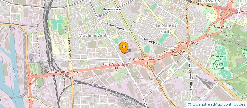 localisation de l'entreprise ECL  VENISSIEUX