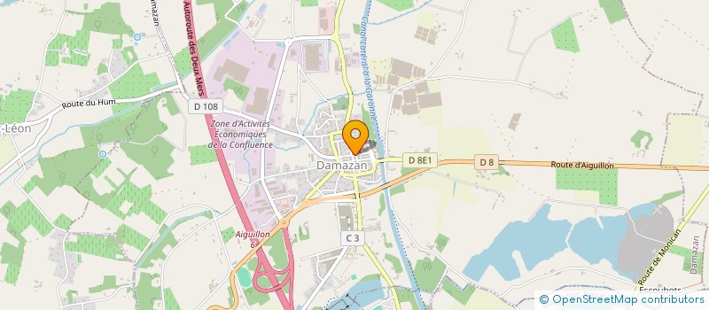 localisation de l'entreprise ECL  DAMAZAN