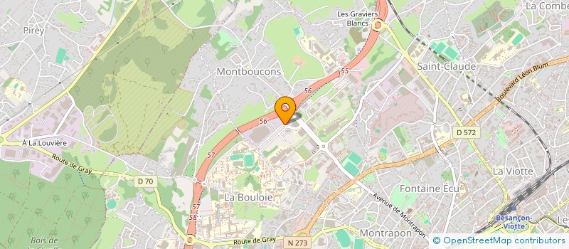 localisation de l'entreprise ECL DEVELOPPEMENT à BESANCON