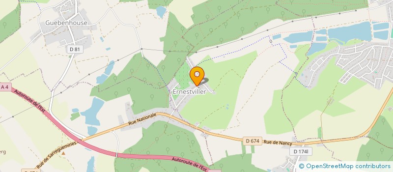 localisation de l'entreprise ECL IMMOBILIER  ERNESTVILLER