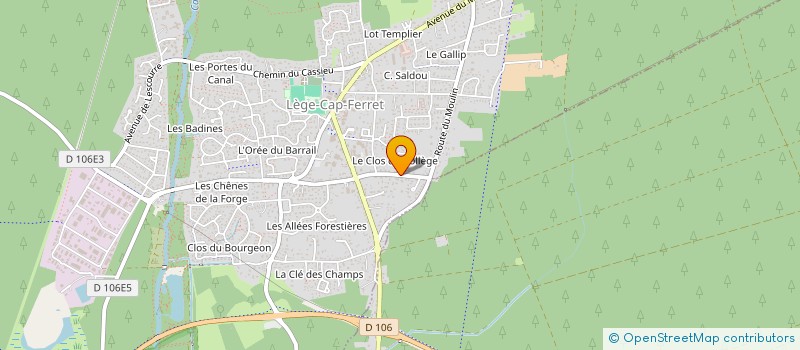 localisation de l'entreprise ECL INVEST à LEGE-CAP-FERRET