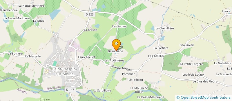 localisation de l'entreprise ECLA PRO MOUSS à SEVREMOINE