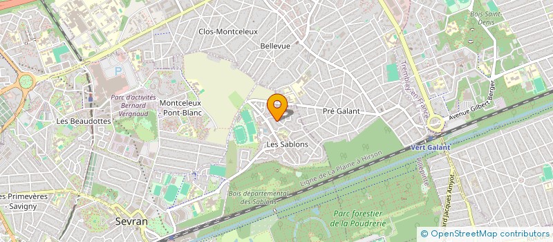 localisation de l'entreprise ECLAIR BLEU à SEVRAN