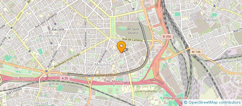 localisation de l'entreprise ECLAIR BLEU  LILLE