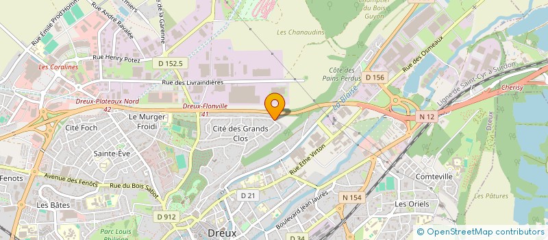 localisation de l'entreprise ECLAIR DIFFUSION à DREUX
