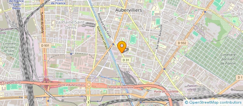 localisation de l'entreprise ECLAIR FRANCE EXPRESS à AUBERVILLIERS