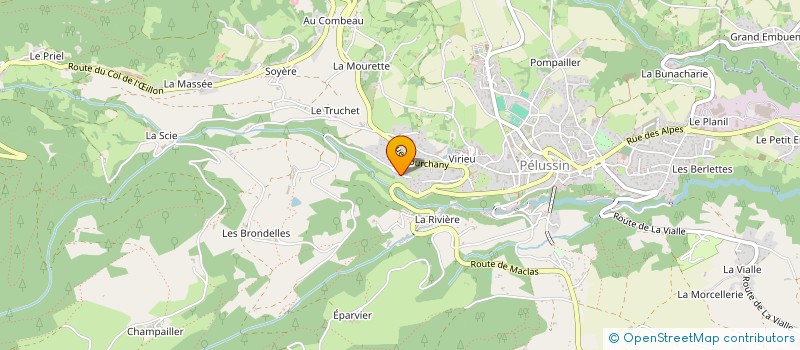 localisation de l'entreprise ECLAIR SON  PELUSSIN