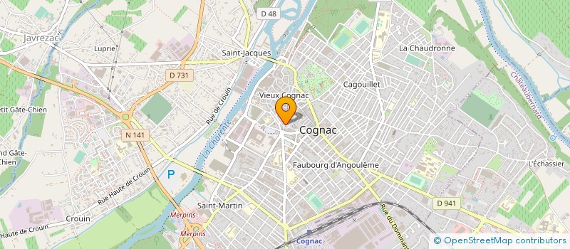 localisation de l'entreprise ECLAIREURS DE FRANCE à COGNAC