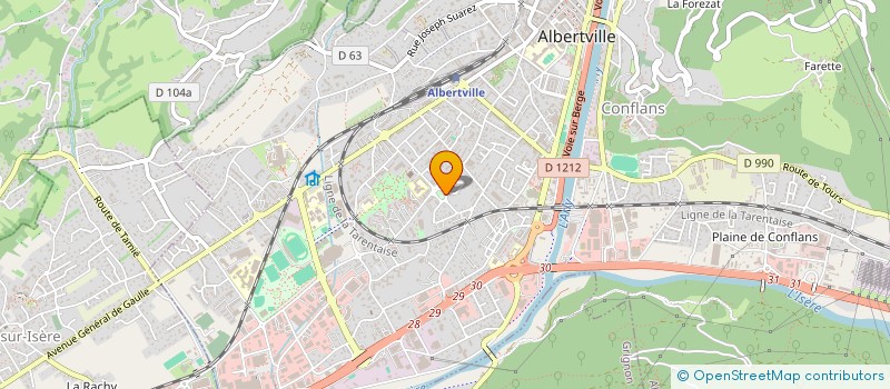 localisation de l'entreprise ECLAIREURS ECLAIREUSES FRANCE  ALBERTVILLE