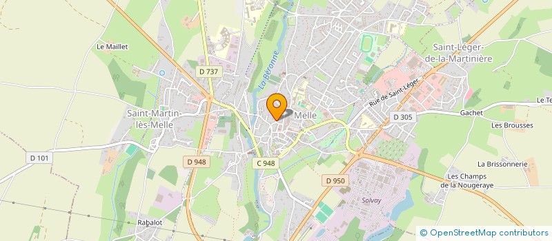 localisation de l'entreprise ECLAS 79 à MELLE