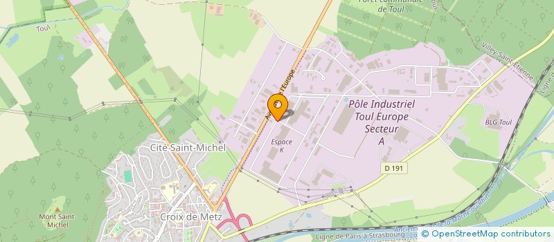 localisation de l'entreprise ECLAS à TOUL