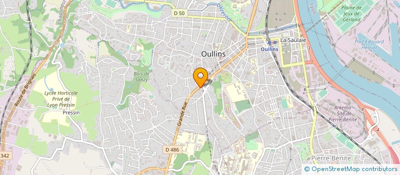 localisation de l'entreprise ECLAT 2000  OULLINS-PIERRE-BENITE