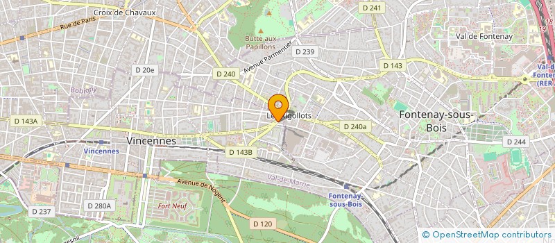 localisation de l'entreprise ECLAT  VINCENNES