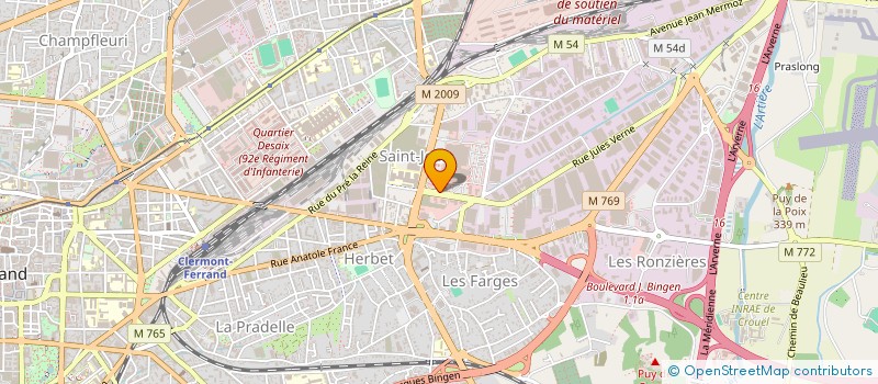 localisation de l'entreprise ECLAT à CLERMONT-FERRAND