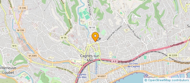 localisation de l'entreprise ECLAT D'AZUR à CAGNES SUR MER