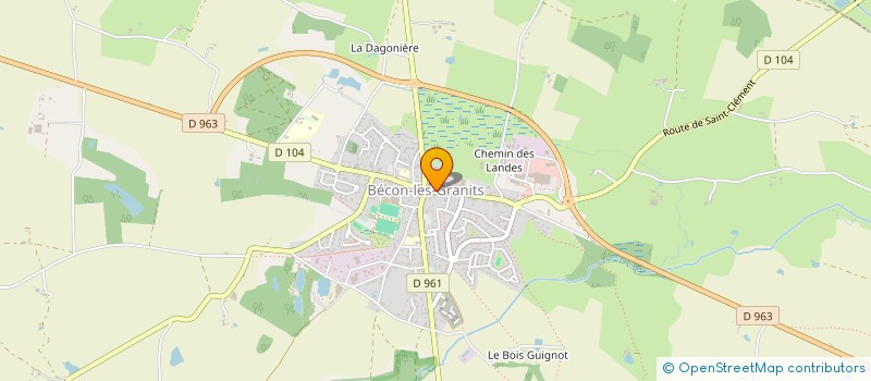localisation de l'entreprise ECLAT DE BEAUTE à BECON-LES-GRANITS