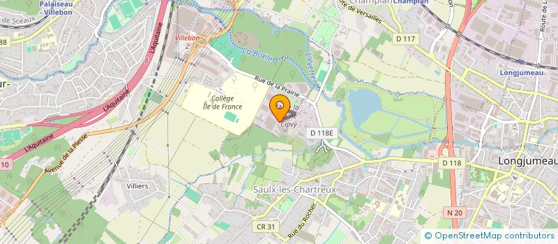 localisation de l'entreprise ECLAT GRAPHIQUE à VILLEBON-SUR-YVETTE