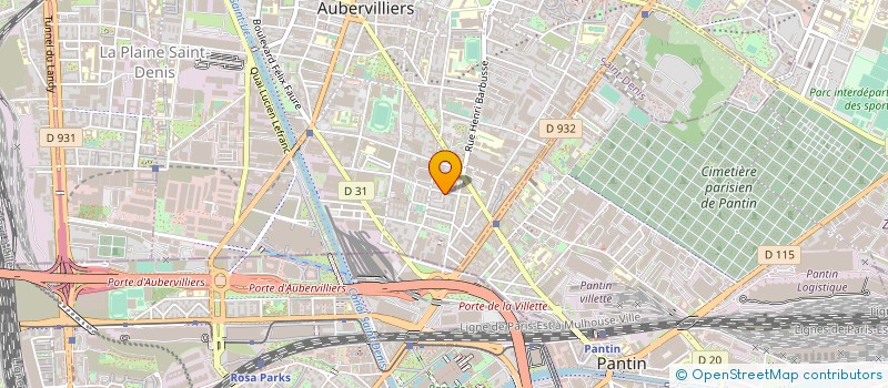 localisation de l'entreprise ECLAT NET à AUBERVILLIERS