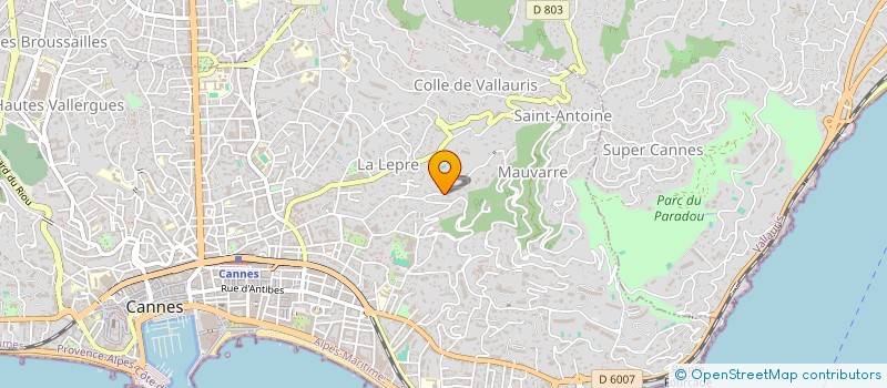 localisation de l'entreprise ECLAT NOUVELLES SURFACES à CANNES