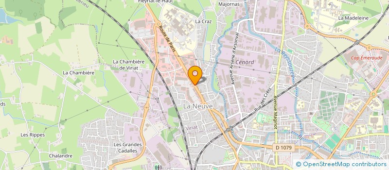 localisation de l'entreprise ECLB OPTIQUE  VIRIAT